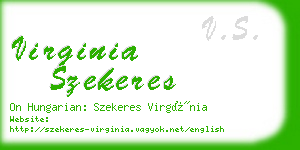 virginia szekeres business card